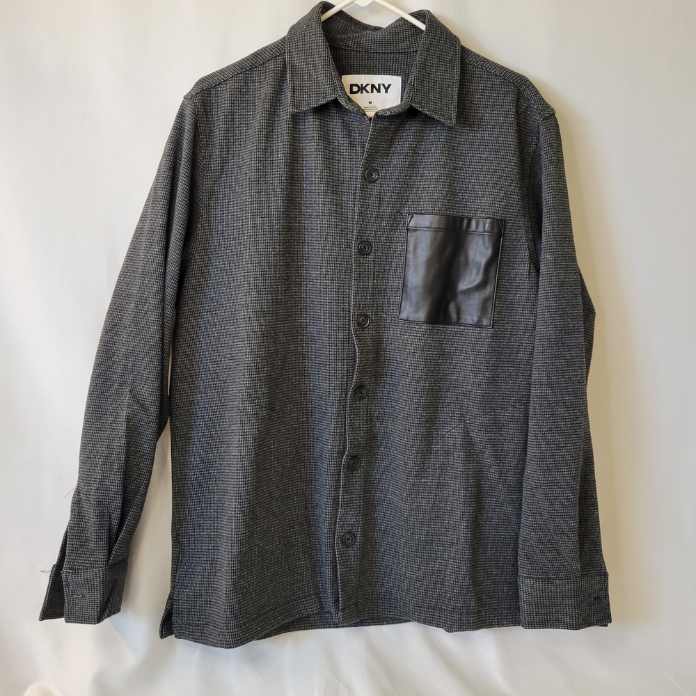 DKNY Charcoal Houndstooth Shirt
